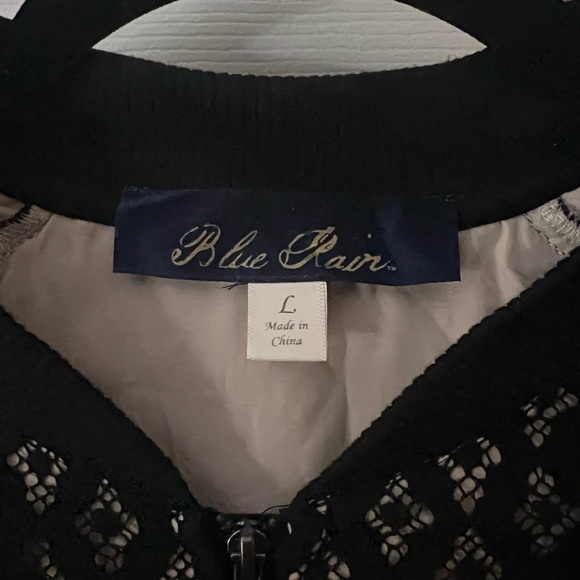 Blue rain by Francesca Lace Bomber Jacket - Picture 4 of 5